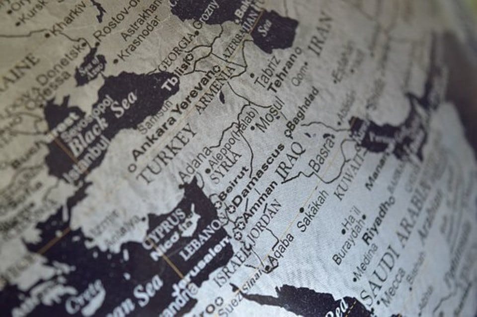 シリアの地図