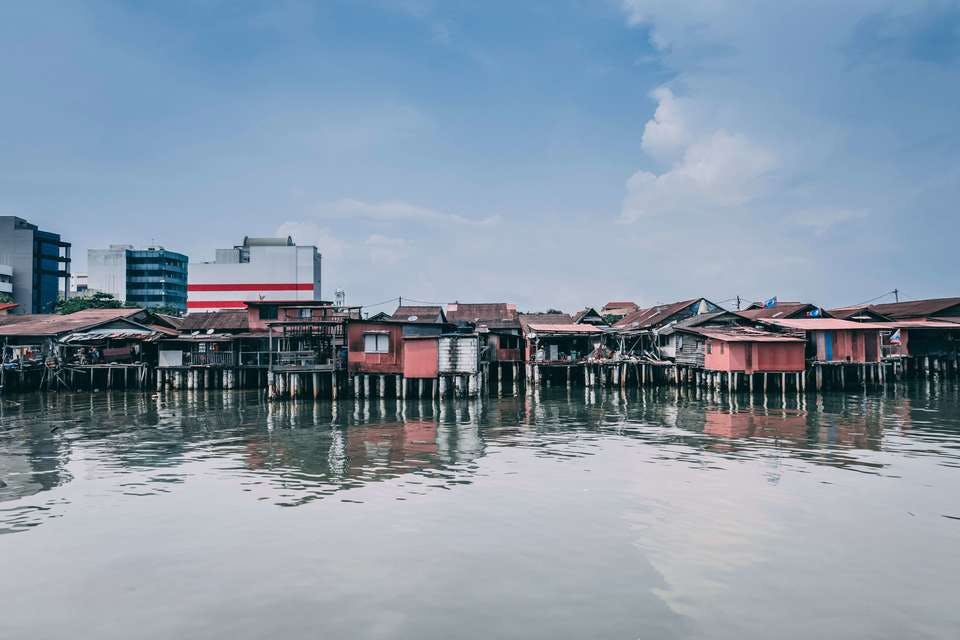 マレーシアの水上家屋