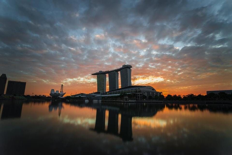 シンガポールの夕焼け