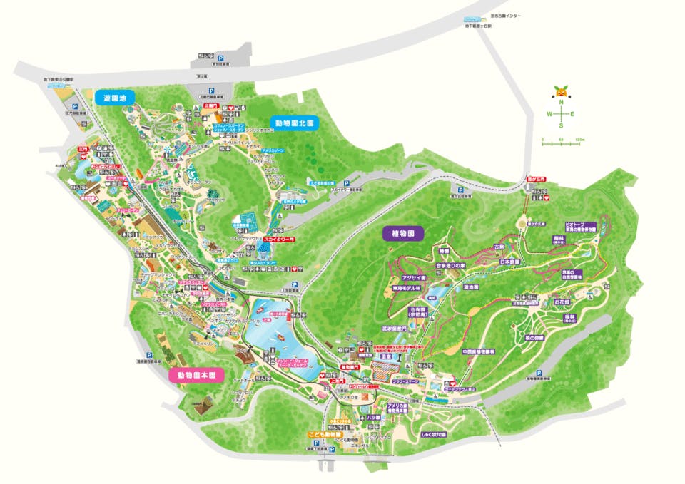 東山動植物園マップ