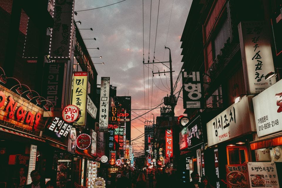 韓国の飲屋街