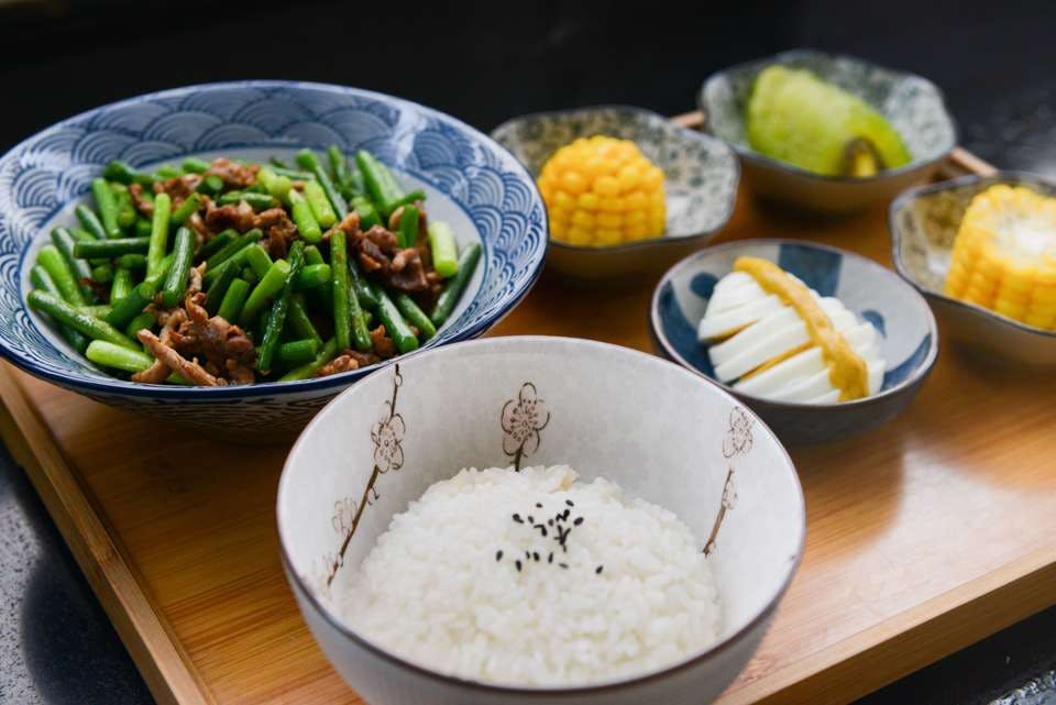 おかゆで朝食