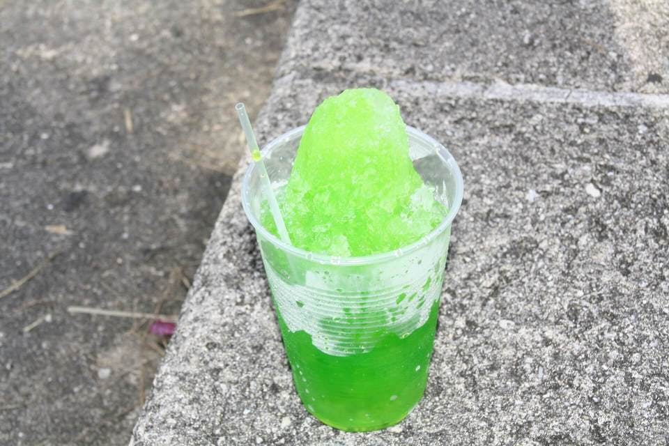 緑のかき氷