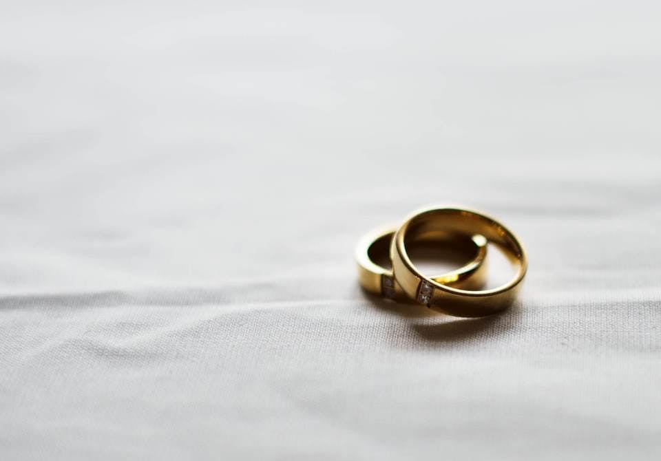 週末婚した夫婦の結婚指輪