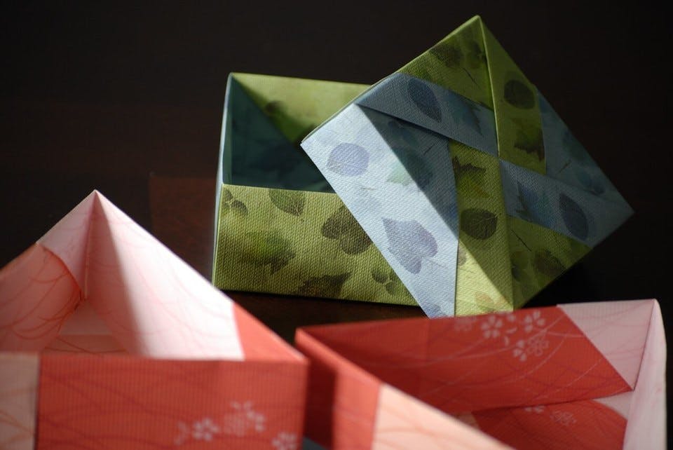 こいのぼりの折り紙の箱