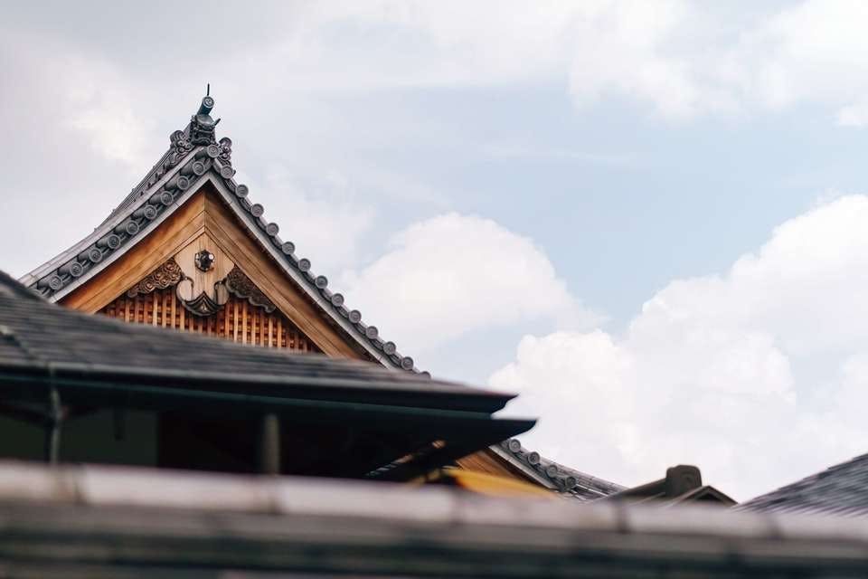 京都のお寺の一角