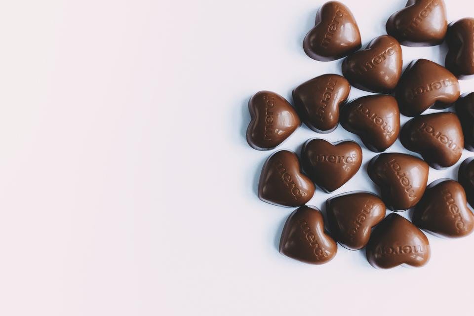 Large chocolat coeur
