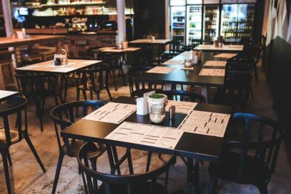 Large menu restaurant vintage table