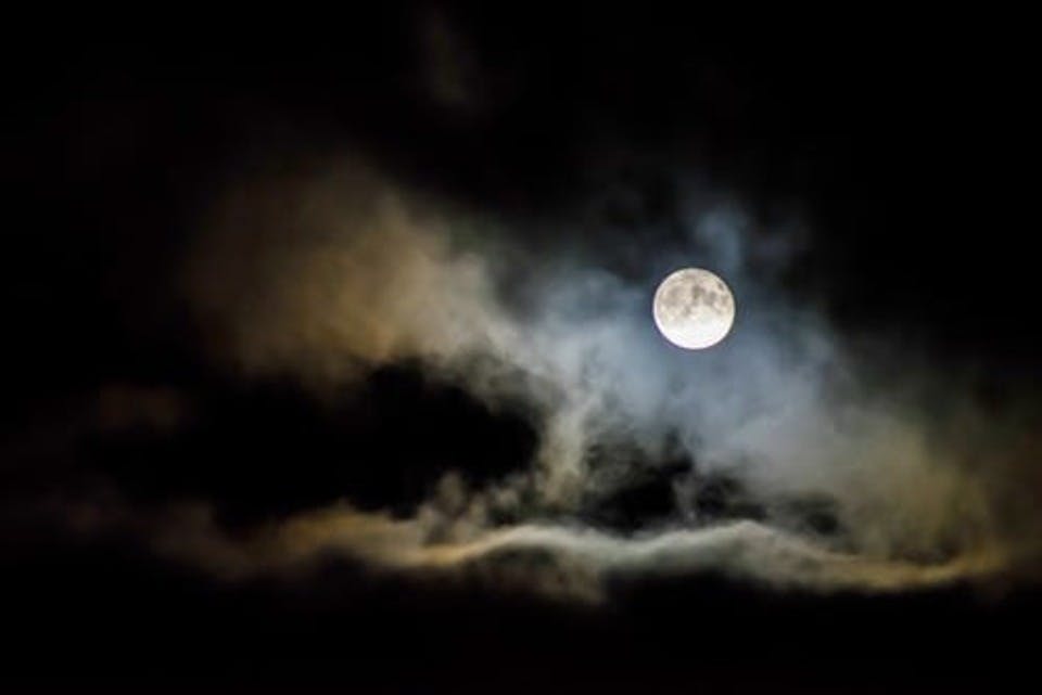月が綺麗ですねの返し方を考える時の雲がかった月