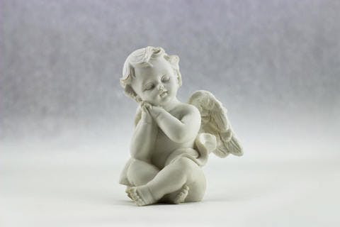 Medium angel wings love white 52718