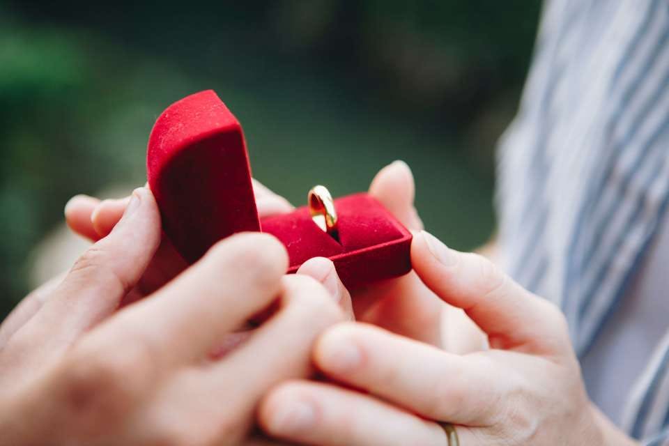婚約時に渡された指輪