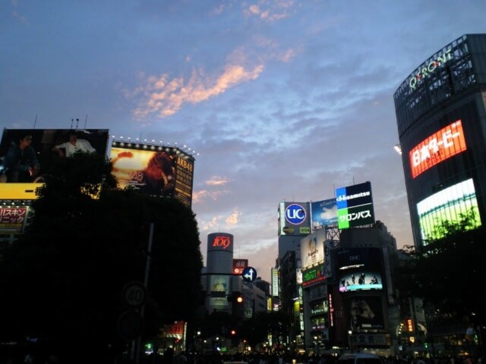 渋谷の夕焼け