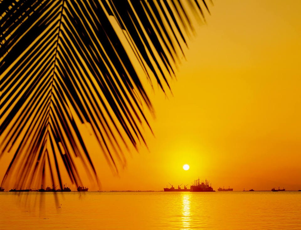 マニラ湾の夕日