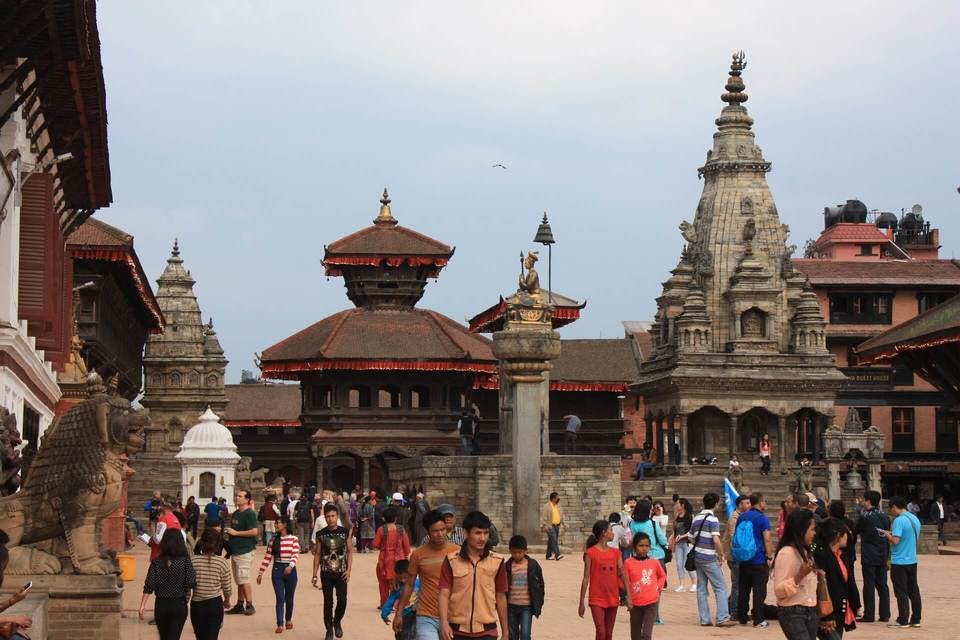 ネパールの観光地、バクタプル