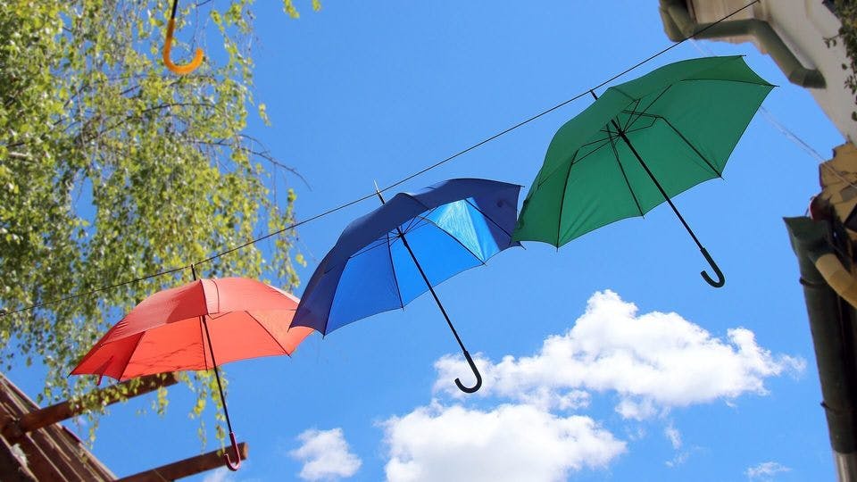 簡単な折り紙の傘の作り方