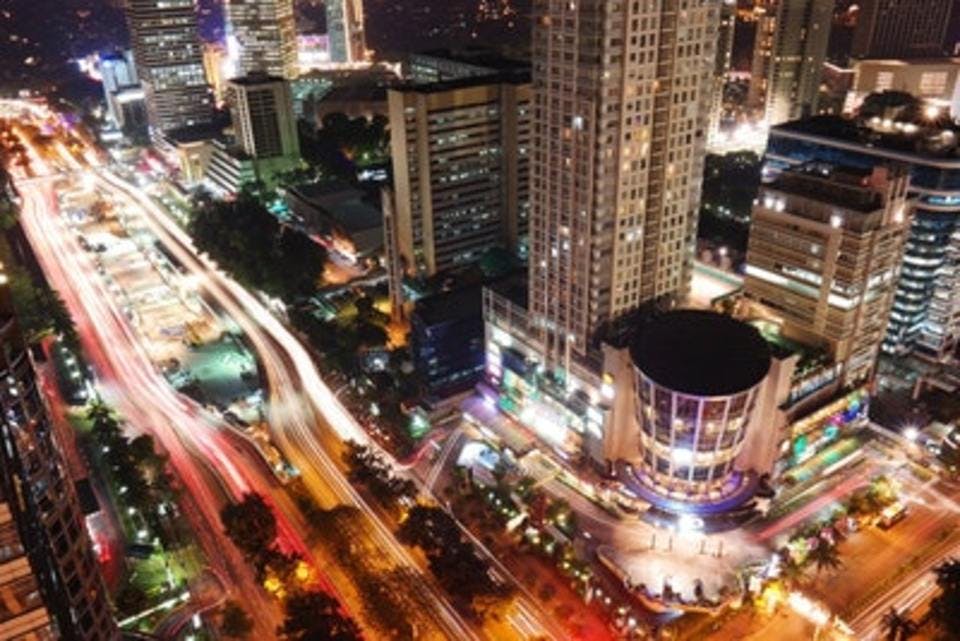インドネシアの首都ジャカルタの夜景