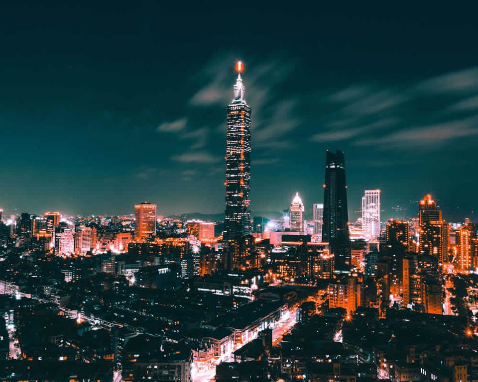 台湾の夜景タワー