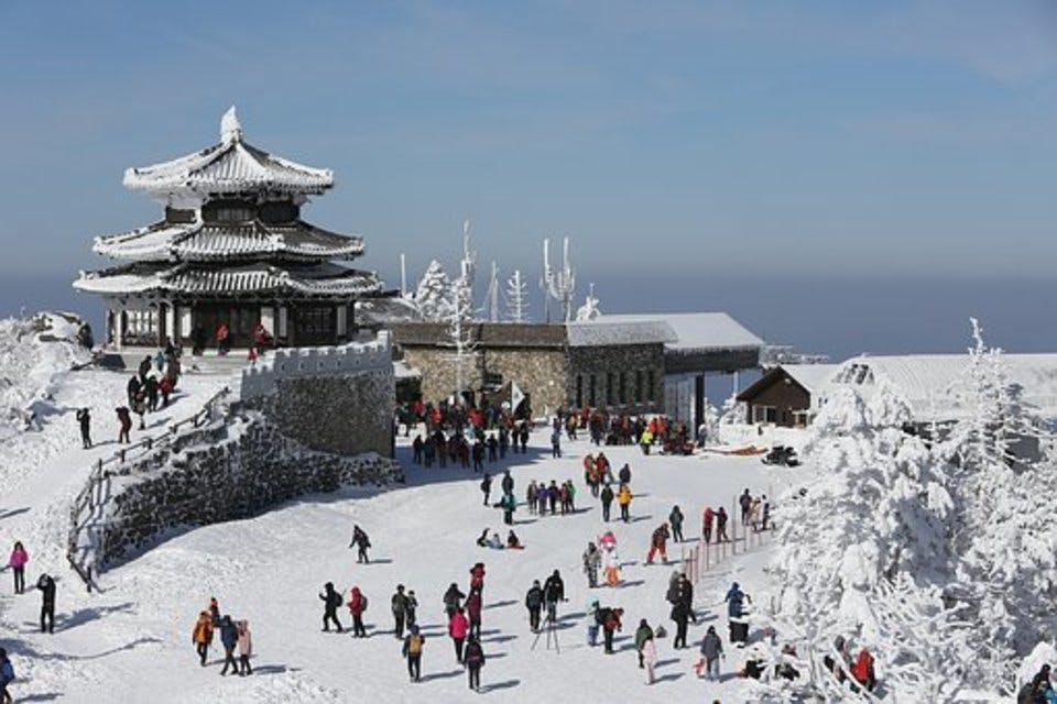 雪の観光地