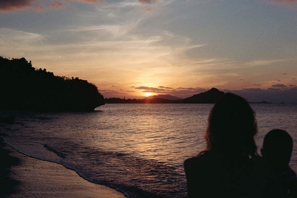 沖縄の夕陽