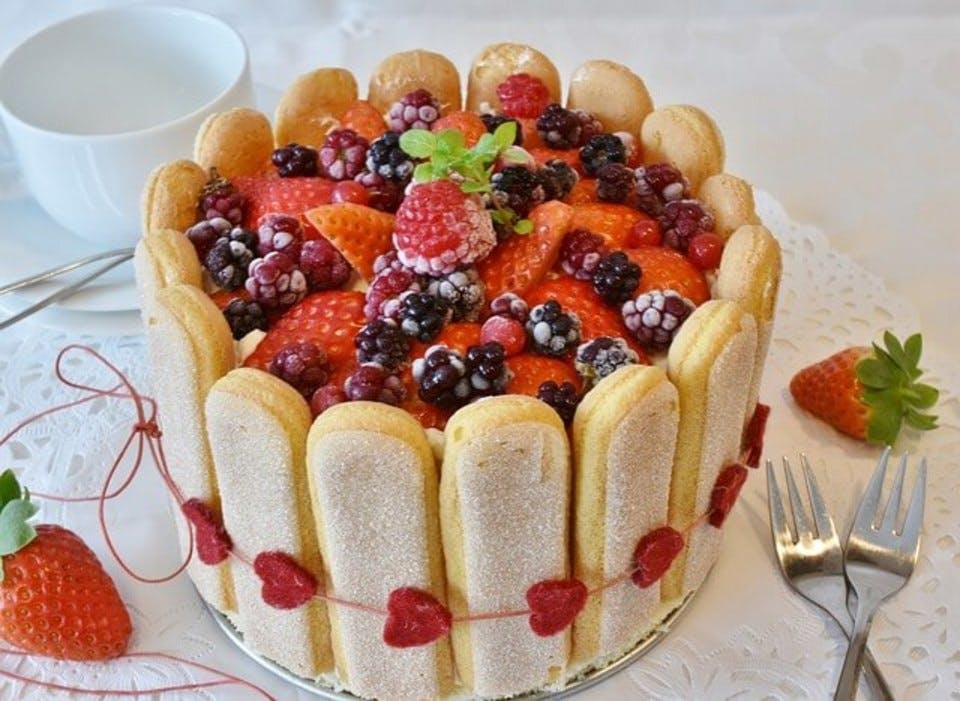 バレンタイン用のケーキ
