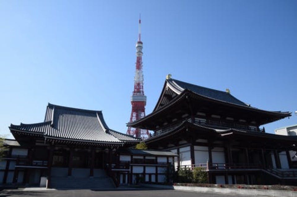 Large traditional and technology zojoji temple tokyo culture 161309