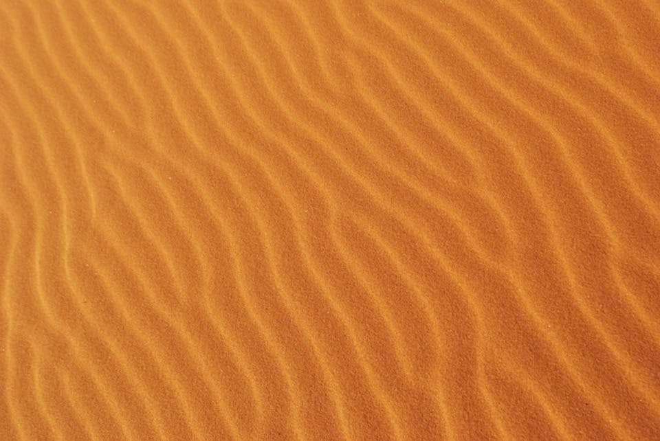 砂漠　砂丘の風波